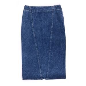 denim pencil jean skirt 80s 1980s vintage